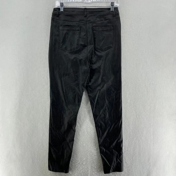 Shinestar Pants Women L Black Slim Stretch Tapered Ankle Career  Casual Button - Picture 2 of 10